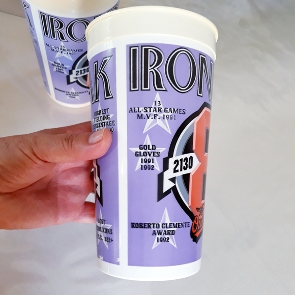 Vintage 1995 Iroman the Streak Cal Ripken Orioles MLB Plastic Cup - Picture 2 of 7